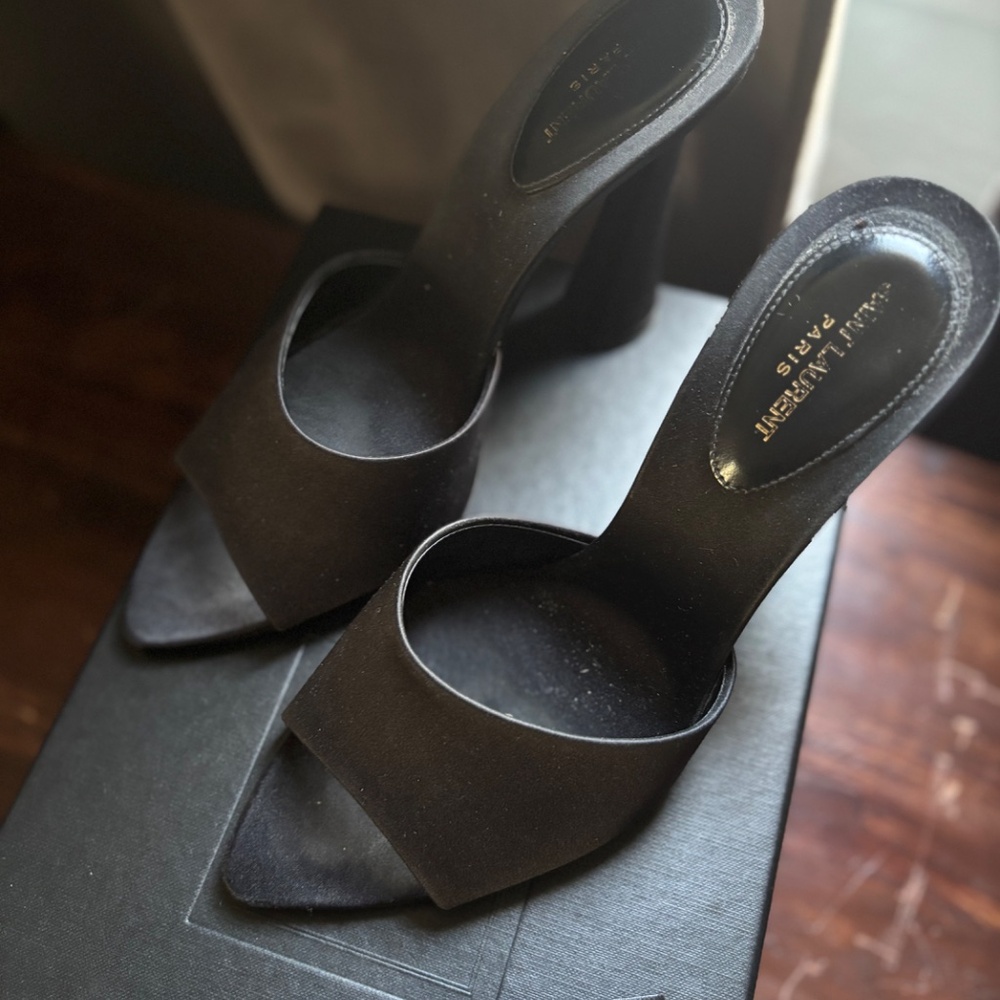 Saint Laurent Suite 105 Satin Mule Women's - Picture 5 of 12